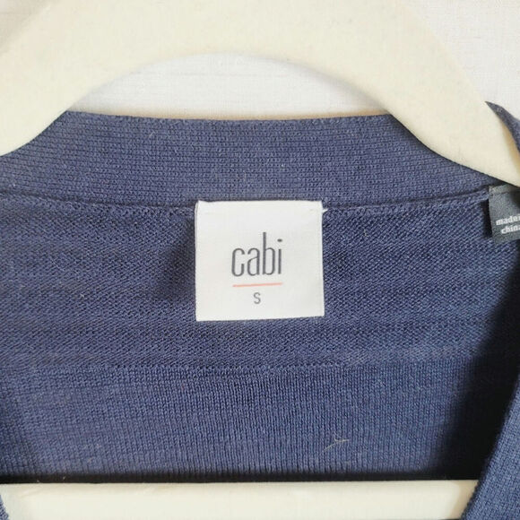 CAbi Classic Snap Cardigan Duster in Navy Blue, sz Small - Picture 8 of 15